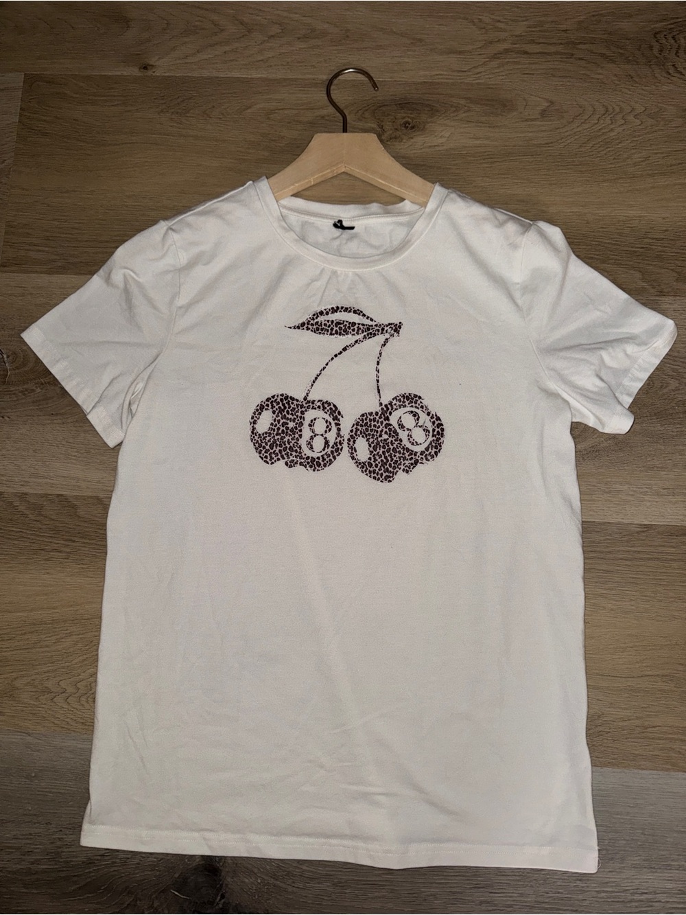 Leopard Cherry 8-Ball Graphic Tee 🍒🎱